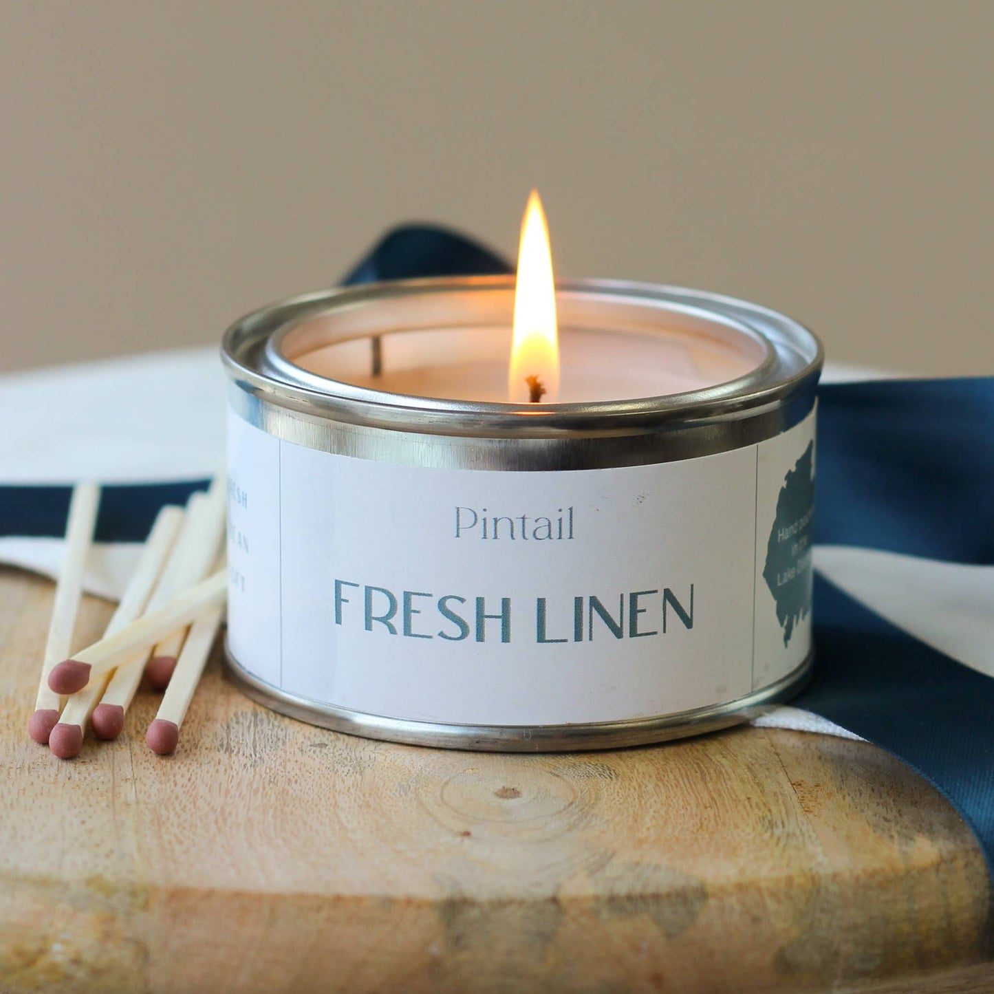 Fresh Linen Paint Pot Candles