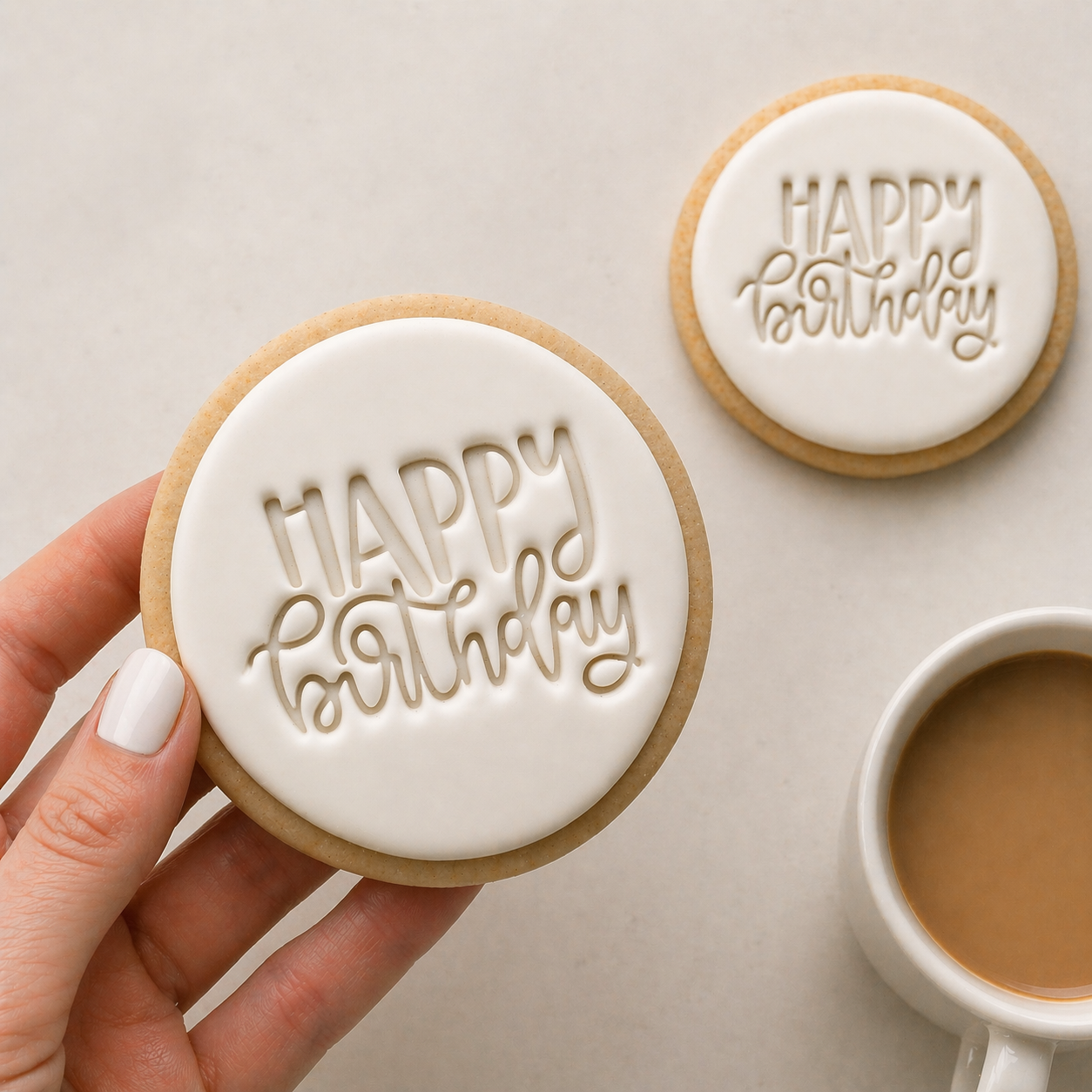 Iced Biscuit - Happy Birthday