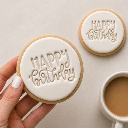 Iced Biscuit - Happy Birthday