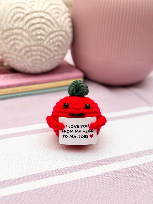 Crochet Tomato Plush – “Love You from My Head To-Ma-Toes”