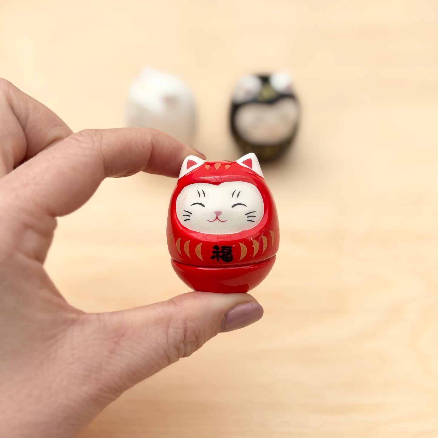 Lucky Cat Tumbler Charm