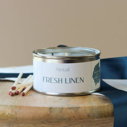 Fresh Linen Paint Pot Candles