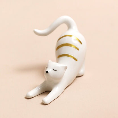 Stretching Cat Ring Holder