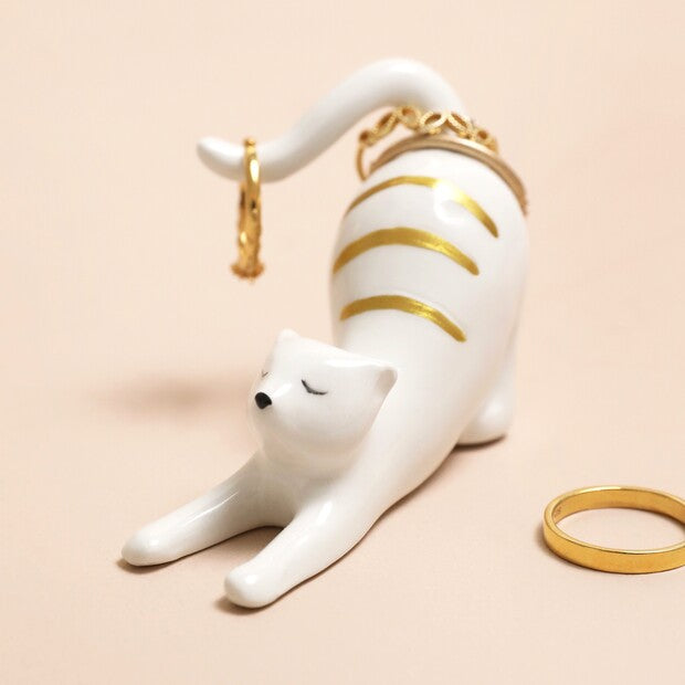 Stretching Cat Ring Holder