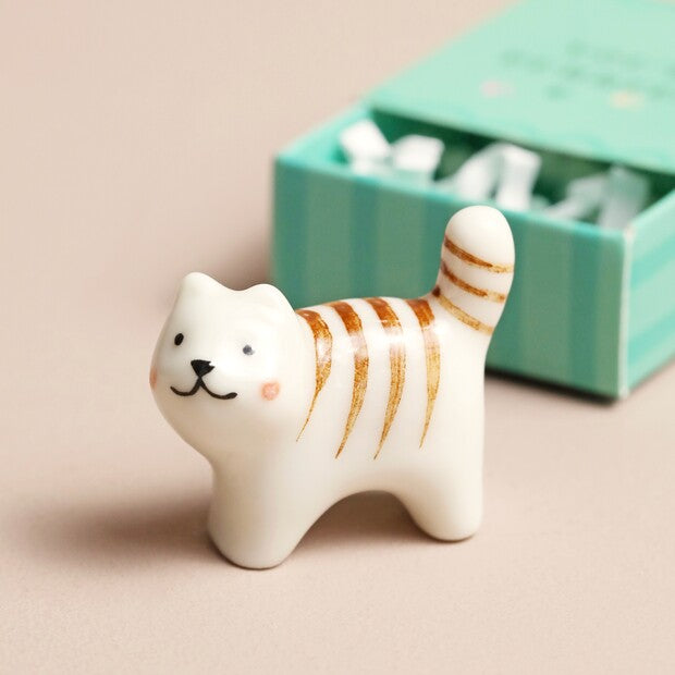 Matchbox Ceramic Cat Token