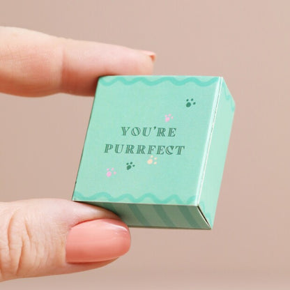 Matchbox Ceramic Cat Token