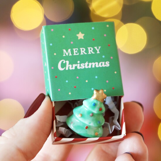 Matchbox Ceramic Christmas Tree Token